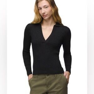 Prana wool V-Neck polo sweater